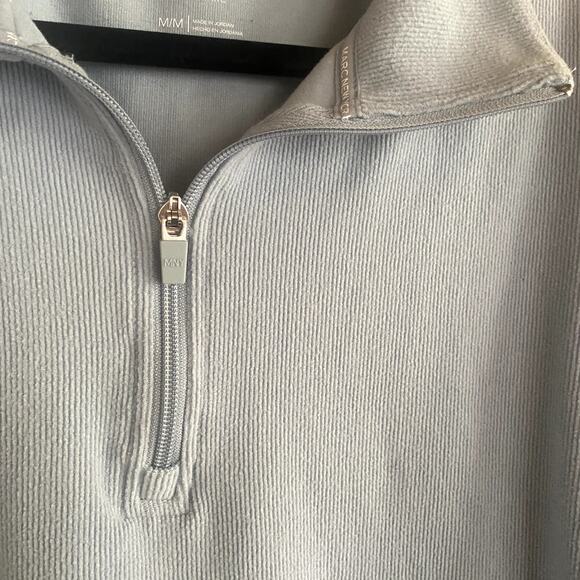 Marc New York Ladies' Ribbed Quarter Zip Blue size Medium - Picture 4 of 6